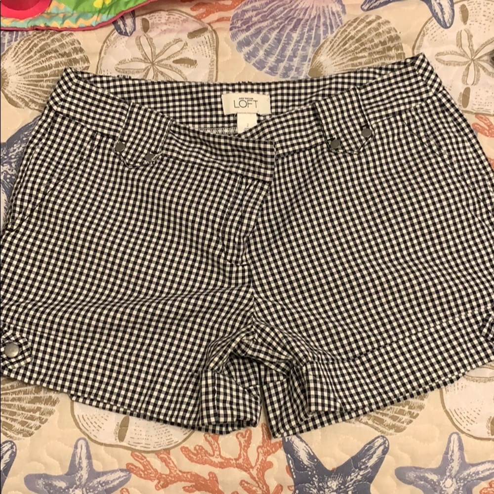 LOFT checkered shorts